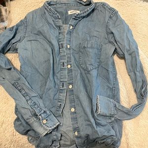 Blue button down
